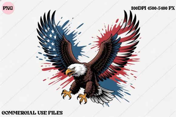 American Eagle USA Flag Wings Graphic: Bold Patriotism