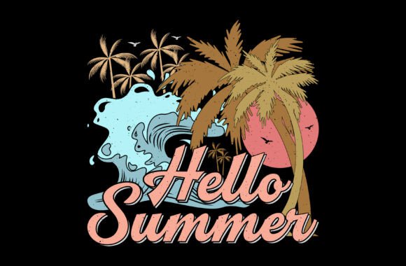 Bring the Coast to Your Creativity with Hello Summer Surfing Sublimation Graphic