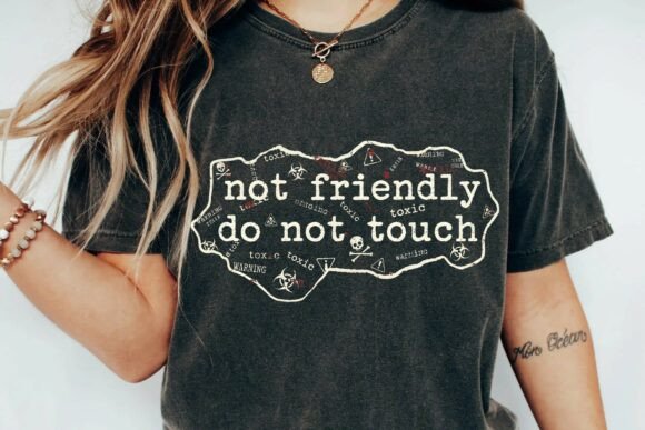 Grunge Not Friendly Do Not Touch Biohazard Graphic Png: A Design Asset with Attitude