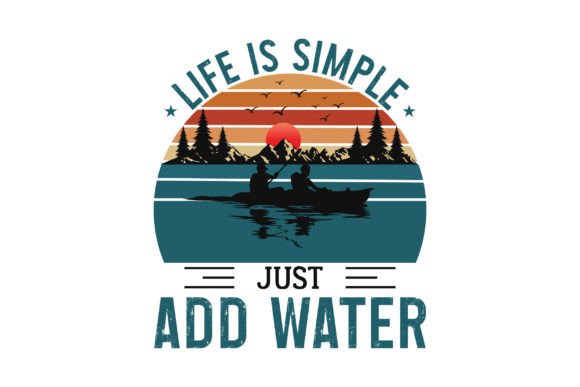 Kayaker Graphic Vintages Tshirt Design: Elevate Your POD Business