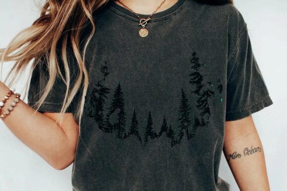 Moody Dark Pine Forest Silhouette PNG: A Designer's Guide