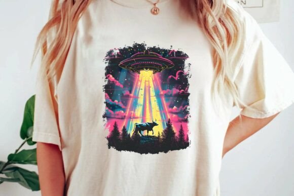 Retro Synthwave Aesthetic: Unlocking 80s UFO Graphic Projects
