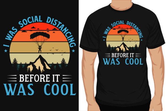 Skydiver Graphic Vintages Tshirt Design: A Premium Asset