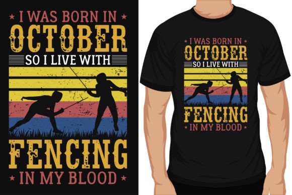 Timeless Style for Your Brand: Fencing Graphic Vintages Tshirt Design