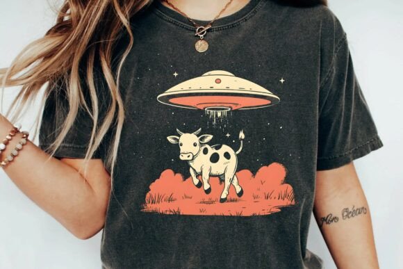 Unearth the Fun: Using the Vintage Alien Cow Abduction Graphic