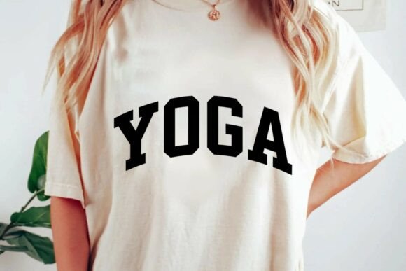 Vintage Collegiate Yoga Varsity Lettering PNG