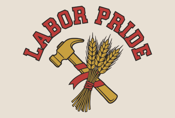Vintage Labor Pride Hammer Wheat Graphic: Design That Honors Strength